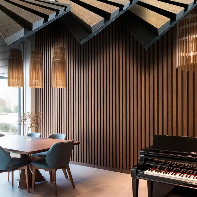 1,36 qm Lamelli Panel 22x526x2600mm ACUSTIC ELEAL HOLZ WALNUT, OVERE und R.THERMO Sonderaktion