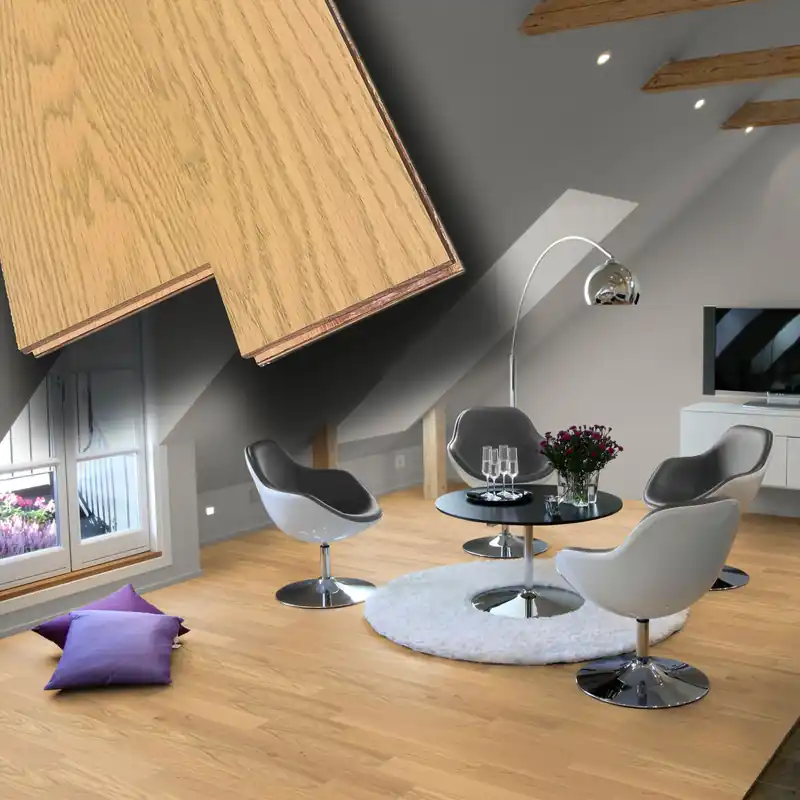 €21,90mq  STOCK GARBELOTTO  Lotto da 32mq di Parquet Rovere Light spazz. 9x80x500/700 3mm nobile Top-Seller